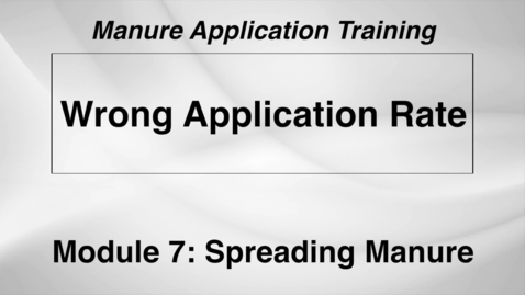 Thumbnail for L M7-2 Wrong Application Rate