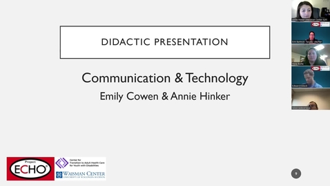 Thumbnail for Communication &amp; Technology - Healthcare Transition ECHO (May 24, 2024)