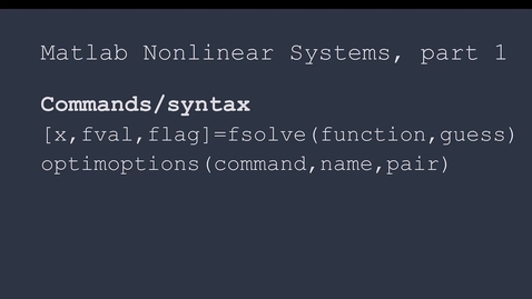 Thumbnail for fsolve_Matlab