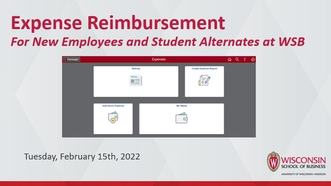 Thumbnail for 2/15/22 - Expense Reimbursement for New Employees and Student Alternates
