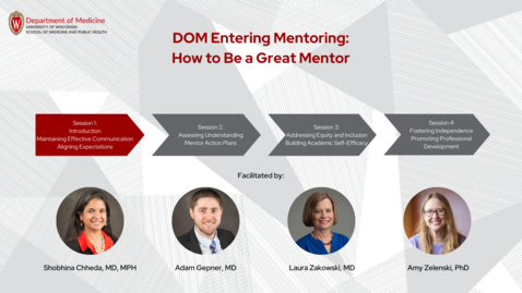 Thumbnail for DOM Entering Mentoring How to be a Great Mentor - Session 1