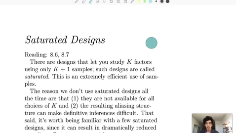 Thumbnail for Week 11 [3] Foldover in 2^{K - p} Designs