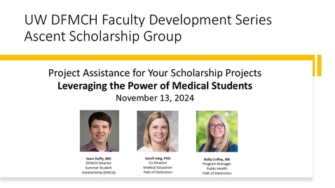 Thumbnail for Project Assistance for Scholarship Projects - Leverage the Power of Medical Students!
