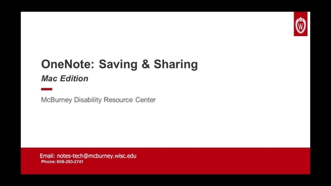 Thumbnail for OneNote: Saving &amp; Sharing - Mac Edition