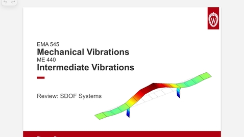 Thumbnail for Vibrations Module 11: SDOF Review
