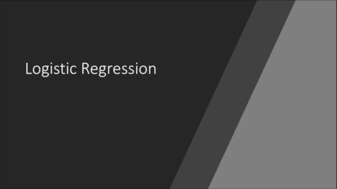 Thumbnail for 16 - logistic regression