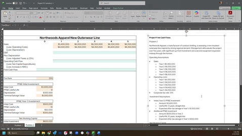 Thumbnail for EMBA Practice 2.1 | Project Free Cash Flows -- Problem 2