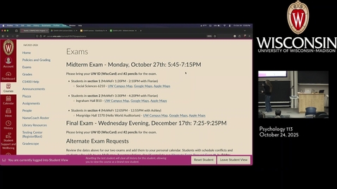 Thumbnail for  CS400 Week 8.2 (Friday) Lec004 