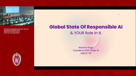 Thumbnail for Navrina Singh - ECE Epstein Ethics in Engineering Distinguished Seminar Series