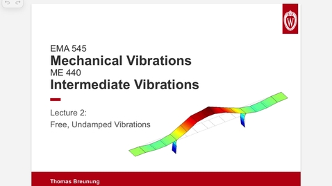 Thumbnail for Vibrations Lecture 3: Harmonic Motion