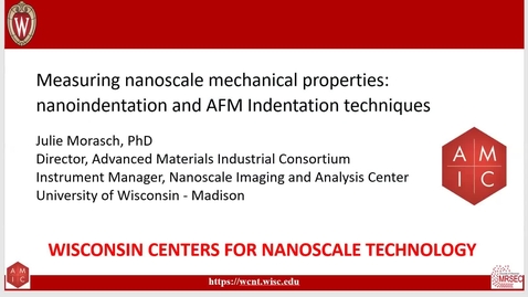 Thumbnail for entry Measuring Nanoscale Mechanical Properties: Nanoindentation and AFM Indentation Techniques