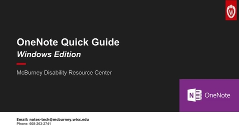 Thumbnail for OneNote Quick Guide - Windows Edition