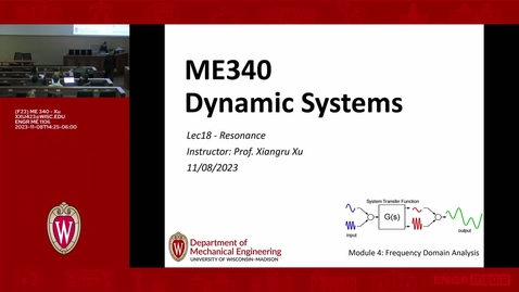 Thumbnail for F23 - ME 340 - Xu - Lec 18 - 2023.11.08