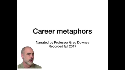 Thumbnail for Short lecture video - Career metaphors - Fall 2017