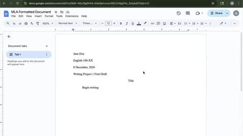 Thumbnail for Adding a Page Number (Google Docs)