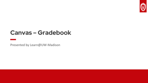 Thumbnail for entry Canvas - Gradebook