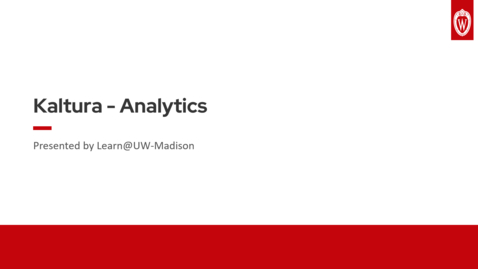 Thumbnail for Kaltura - Analytics