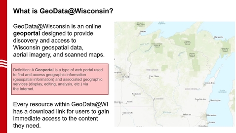 Thumbnail for entry GeoData@Wisconsin: Introduction and Overview