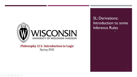 Thumbnail for Mini-Lecture Video-SL Derivations-Introduction to Some Inference Rules