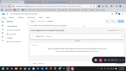 Thumbnail for How to automate enrollment emails in Qualtrics