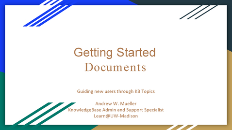 Thumbnail for (Updated) KB Overview Documents