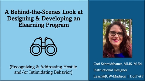 Thumbnail for Developing Complex eLearning Programs