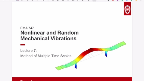 Thumbnail for Nonlinear and Random Vibrations Lecture 07: Method of Multiple Time Scales