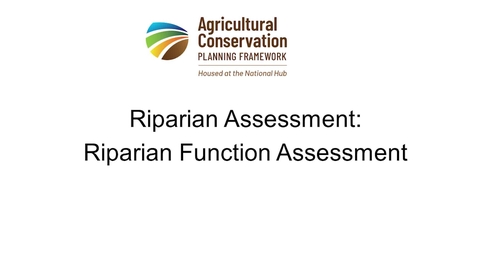 Thumbnail for 8d - Riparian Assessment - Riparian Function Assessment