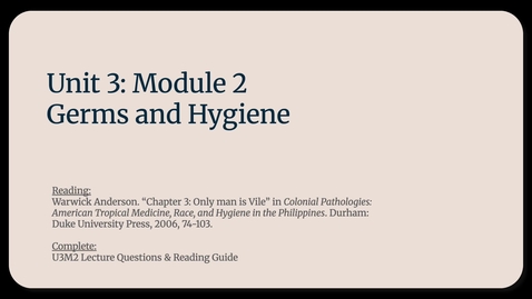 Thumbnail for U3M2 - Germs and Hygiene