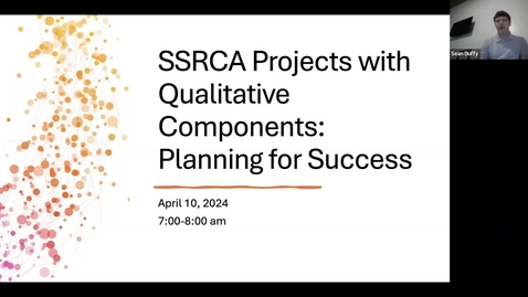 Thumbnail for SSRCA Projects Qualitative Components: Planning for Success_v2