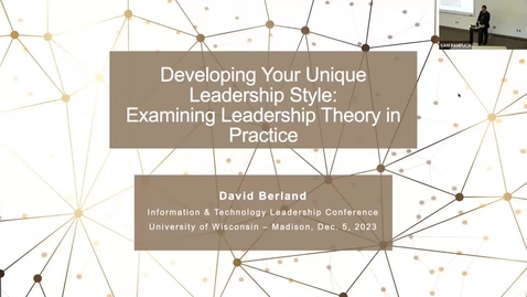 Thumbnail for Developing Your Unique Leadership Style: Examining Leadership Theory in Practice  (with audio description)