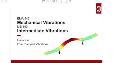 Thumbnail for Vibrations Lecture 4: Free, damped Vibrations