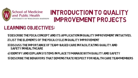 Thumbnail for P1PP QI ELO 1 - Overview of QI Project
