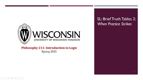 Thumbnail for Mini-Lecture Video-Brief Truth Tables 2