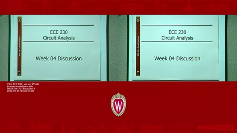 Thumbnail for (F24) ECE 230 - van der Weide