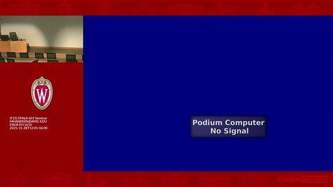 Thumbnail for (F25) EM&amp;A 601 Seminar