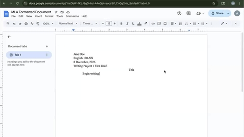Thumbnail for Making a Document Double-Spaced (Google Docs)