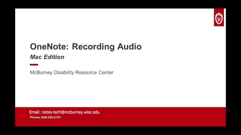 Thumbnail for OneNote: Recording Audio - Mac Edition