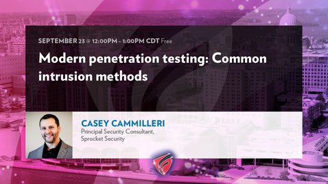 Thumbnail for Modern Penetration Testing - Common Intrusion Methods