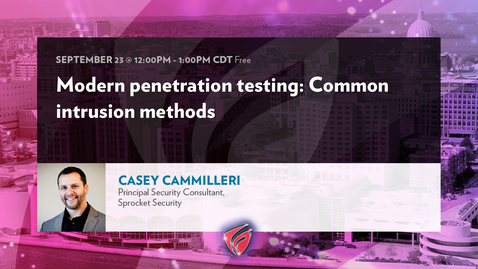 Thumbnail for entry Modern Penetration Testing - Common Intrusion Methods