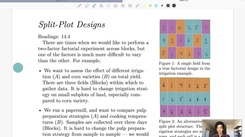 Thumbnail for Week 14 [3] Split-Plot Designs