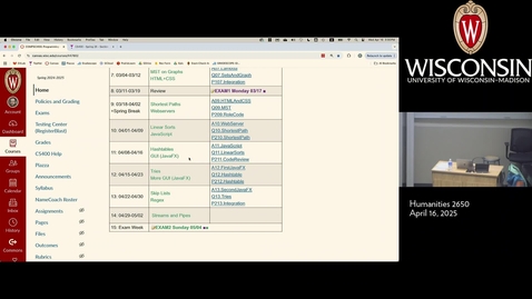 Thumbnail for Week 12.1 (Wednesday) Lec004