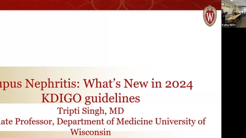 Thumbnail for 12/3 - Nephrology Grand Rounds: Lupus Nephritis: What's New in 2024 KDIGO guidelines  (Singh)