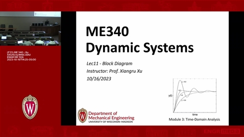 Thumbnail for F23 - ME 340 - Xu - Lec 11 - 2023.10.16
