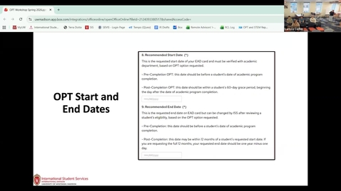 Thumbnail for Optional Practical Training workshop Spring 2026