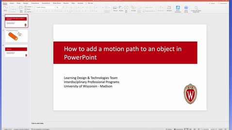 Thumbnail for entry How to Add a Motion Path to a PowerPoint Object
