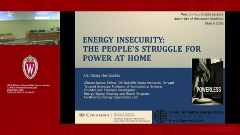 Thumbnail for Diana Hernández: Energy Insecurity: The People's Struggle for Power at Home (March 5, 2026)