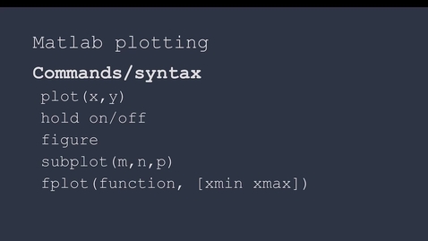 Thumbnail for Matlab Basic Plotting