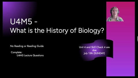 Thumbnail for U4M5 - What is the History of Biology