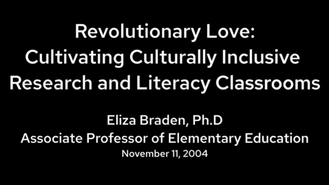 Thumbnail for C &amp; I Job Talk - 01.11.24 - Eliza Braden